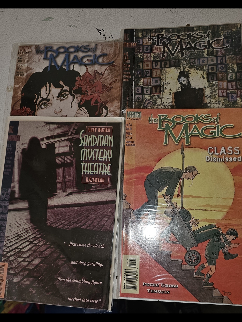 The Books of Magic Comic Lot + Sandman Mystery Theatre